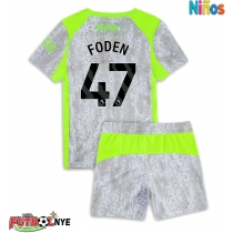 Camiseta Manchester City Phil Foden #47 Tercera Equipación para niños 2025-26 manga corta (+ pantalones cortos)